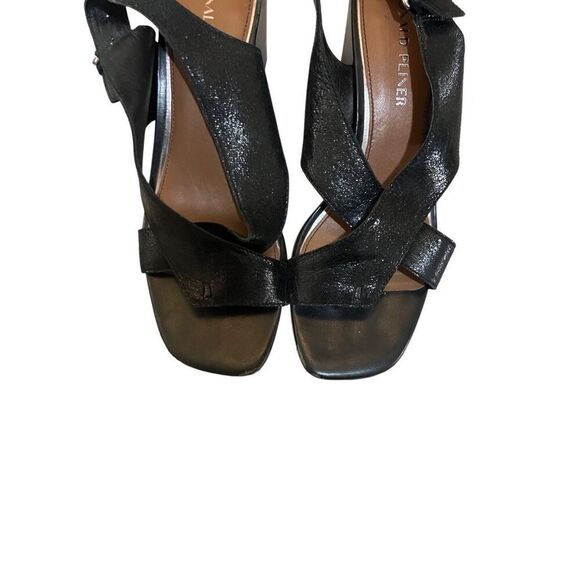 Donald Pliner Women's Pasha Vintage Metallic Leather Block Heeled, Comfortable S - Picture 9 of 10